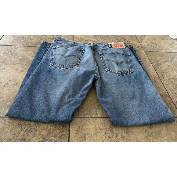 Levis 505 Jeans Mens 38x32 Straight Leg Classic Fit Denim Fit 38X30 - Picture 5 of 9